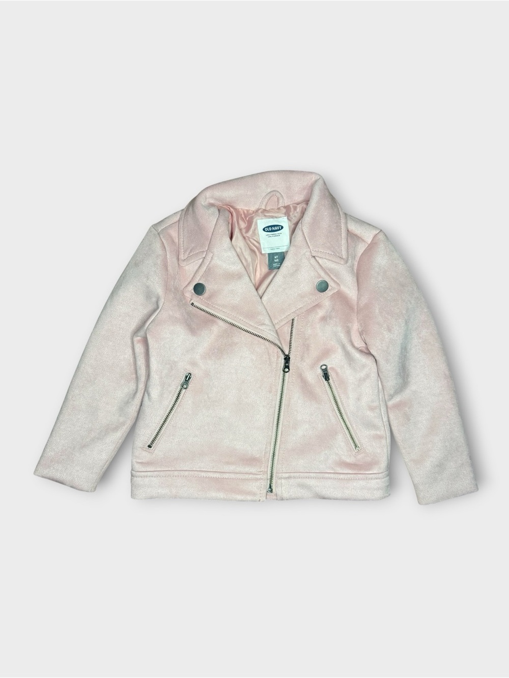 Old Navy Pink Faux Suede Moto Jacket